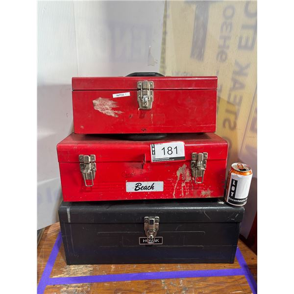 LOT DE 3 BOÎTES À OUTILS ASSORTIES