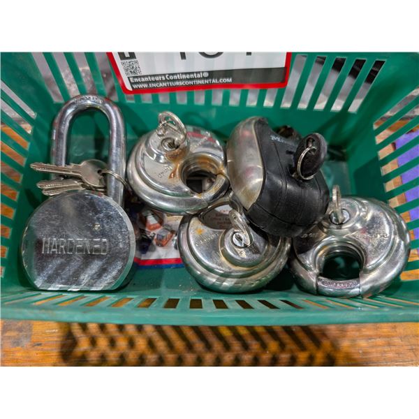LOT DE 5 CADENAS ASSORTIS AVEC CLÉS