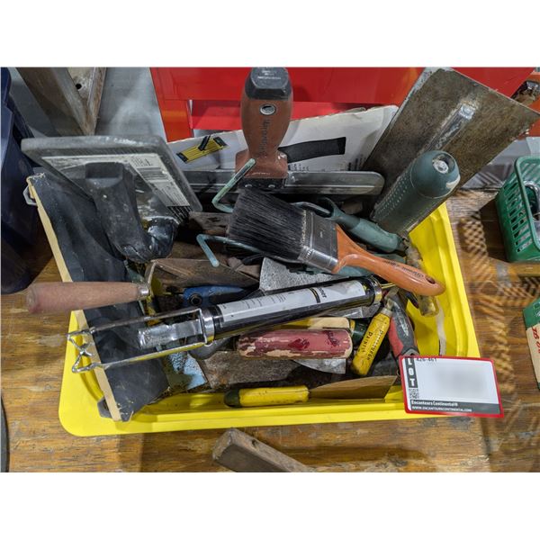LOT DE OUTILS DE PEINTURE / GYPSE / PLÂTRE ASSORTIS
