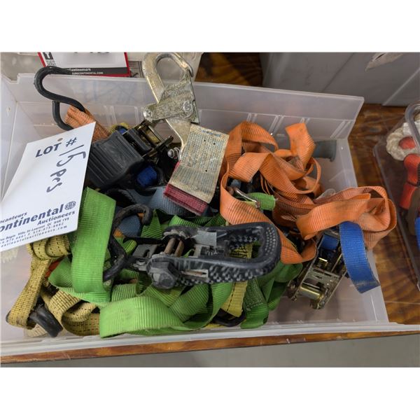 LOT DE 15 ASSORTIS SANGLES À CLIQUET