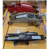Image 1 : LOT DE 3 ASSORTIS CRICS HYDRAULIQUES ROULEURS (BRAS MANQUANT)