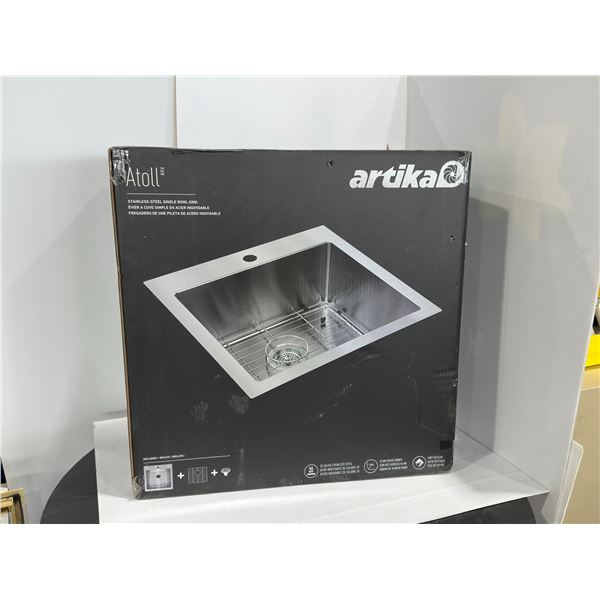 ÉVIER EN ACIER INOXYDABLE ARTIKA  20-1/2"X20-1/2"X9" # SS2020R10-DY