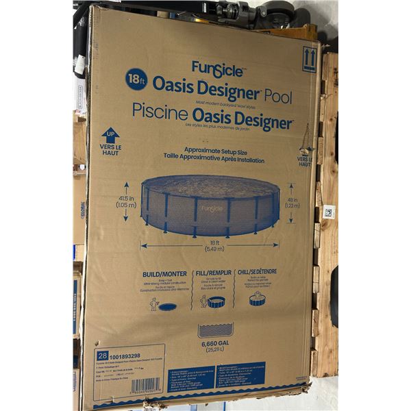 PISCINE FUNSICLE 18' OASIS DESIGNER 18'X48" 6660GAL #P9Q01848B