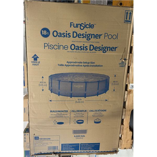 PISCINE FUNSICLE 18' OASIS DESIGNER 18'X48" 6660GAL #P9Q01848B