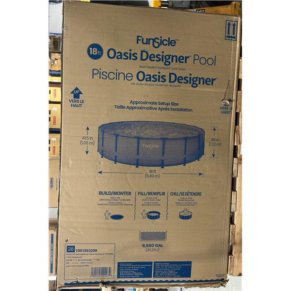 PISCINE FUNSICLE 18' OASIS DESIGNER 18'X48" 6660GAL #P9Q01848B