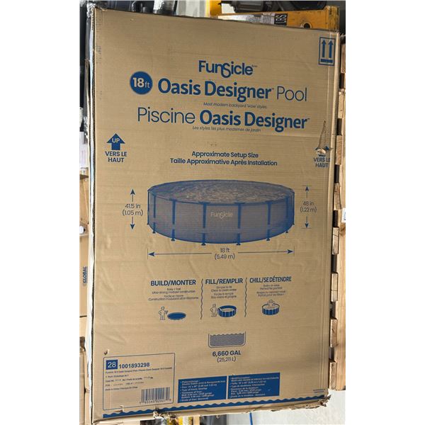 PISCINE FUNSICLE 18' OASIS DESIGNER 18'X48" 6660GAL #P9Q01848B