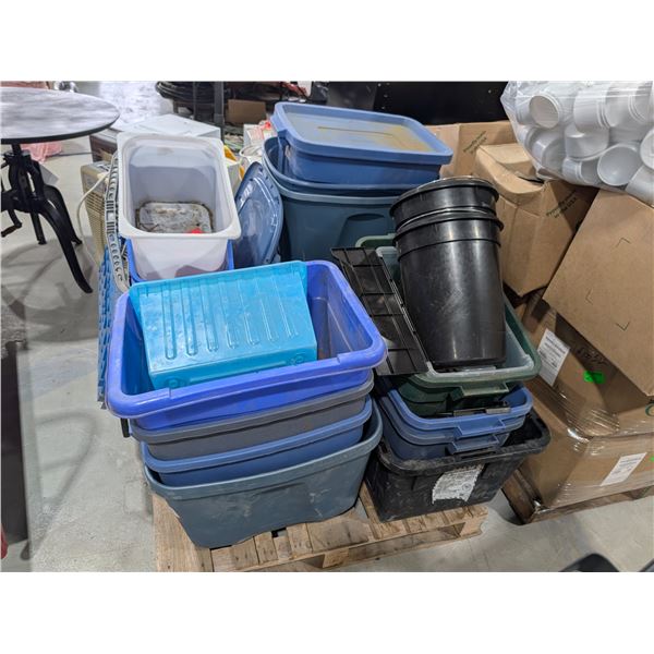 PALETTE DE BACS DE RANGEMENT ASSORTIS