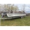 Image 3 : One Owner- 2011 Angler 220 22' Double Pontoon Boat c/w 115 Mercury, Trolling motor, elec. anchor, Fi