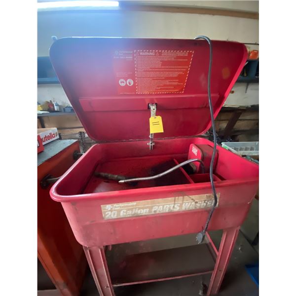 Performance Tool 20 gallon parts washer. Works well.