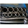 Image 2 : Snap On 3/4" socket drive set, 3/4"-2" ratchet, extension flex bar etc.