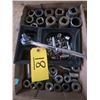 Image 1 : Approx 11 shallow sockets 5/16"- 1 1/2", and misc. shallow, deep sockets, and 3" extensions.