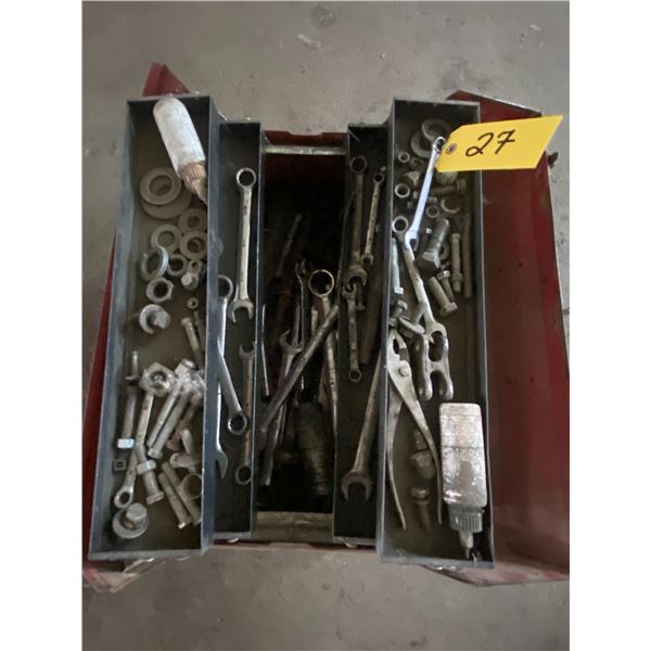 Tool box including misc. tools, wrenches, parts etc.