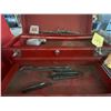 Image 2 : Red 3 door toolbox with tool tray, measuring tape, wrenches, small tools etc.