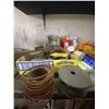 Image 3 : Assortment of wire, universal joints, masks, Kleenex, sticky notes, gun cleaning kit etc.