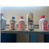 Image 3 : Misc. shop supplies, starting fluid, stapler, puncture seal repair etc. Contents of the top of shelf