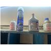 Image 4 : Misc. shop supplies, starting fluid, stapler, puncture seal repair etc. Contents of the top of shelf