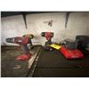 Image 1 : Snap on, Dewalt, Skil battery operated drills. C/w chargers, and approx. 6 batteries. All work well.