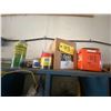Image 1 : Assorted filters, oils, engine repair kit, silicone guns, elect. Tape. Contents of items in shelf.