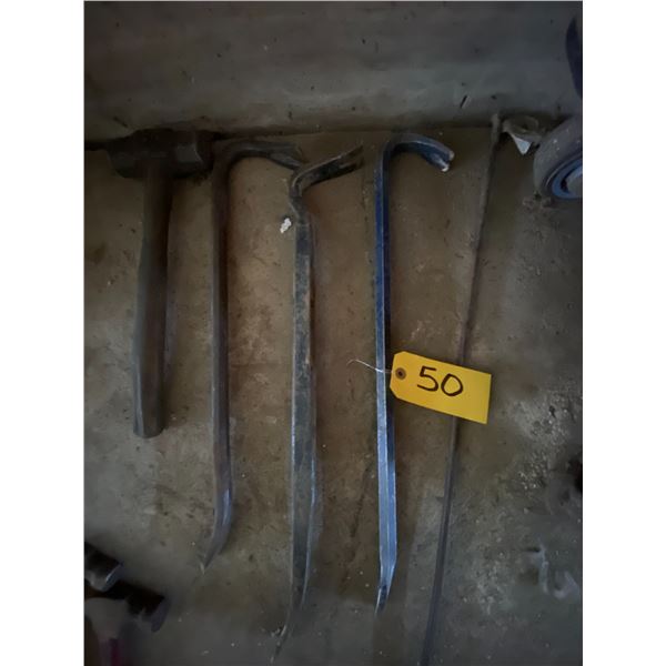 4 nail bars and hammer.