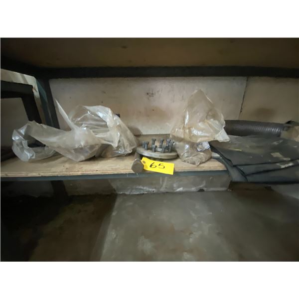 Assortment of fender covers, battery etc. On lower shelf.