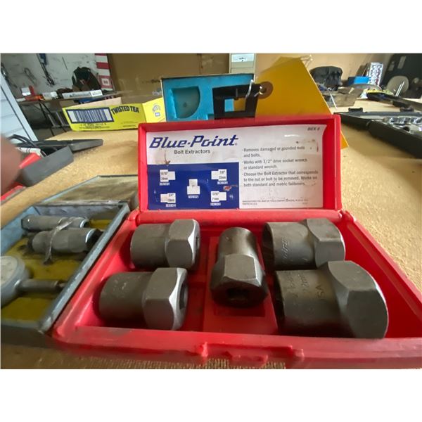 Bluepoint stud remover kit and timing gauge for 2 cycle engines.