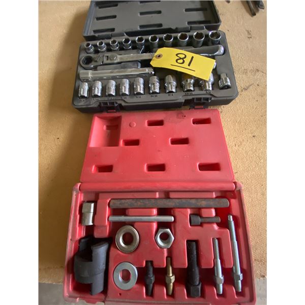 Tool kit w/ external/internal nut removers & socket set