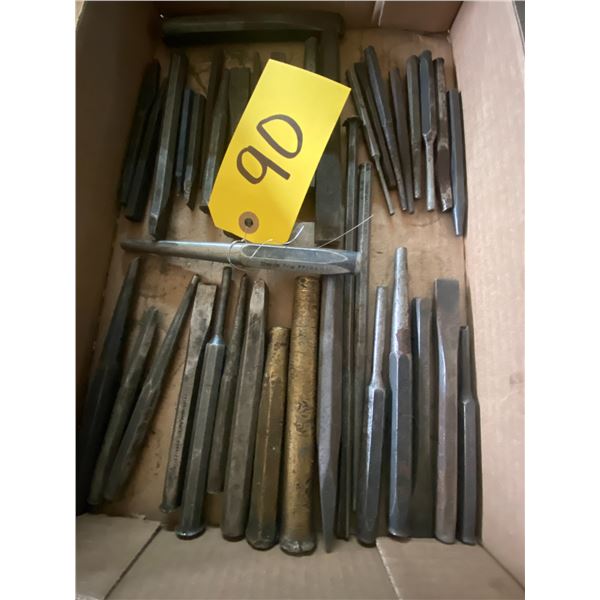 Large quantity of misc. chisels and punches.