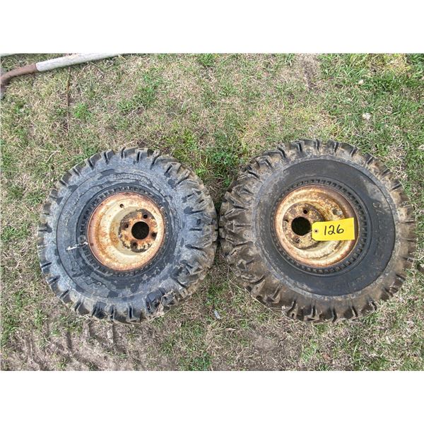 2 quad trailer tires and rims. 22 x 11.00-8
