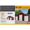 Image 1 : SDLANCH Triple Garage Metal Shed : 42ft x 30ft (New/Unused in Crate) (Doors Not Included)