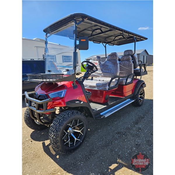 SDLANCH 2026 Electric 6-Seater Golf Cart (Red) : SDLC100