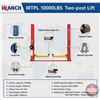 Image 1 : SDLANCH 10000LB Two-Post Lift : IRTPL (Red)