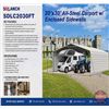 Image 1 : SDLANCH 20ft x 30ft All-Steel Carport with Enclosed Sidewalls
