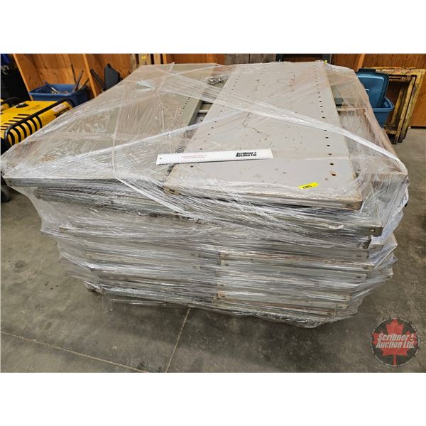 Pallet Lot: Metal Shelves (Approx 50+) (Each Measures: 48" x 18")