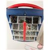 Image 4 : Mastercraft Drop Bin Organizer w/Contents & Metal Tool Box w/Vintage Hand Tools