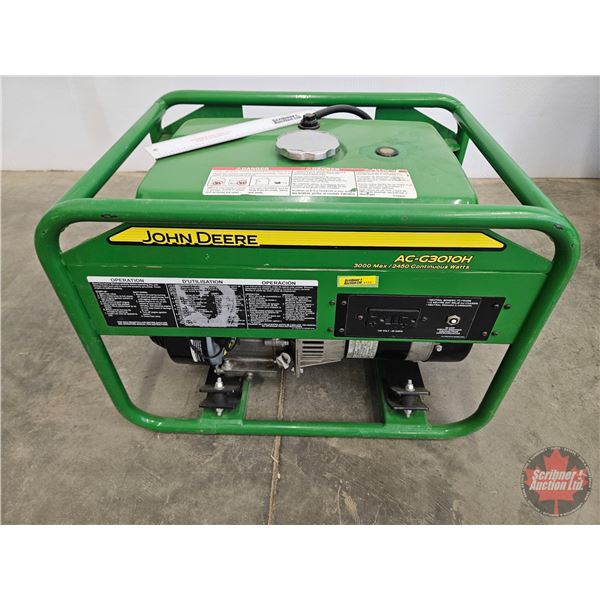 John Deere AC-G3010H Generator : 3000 Max/2450 Continuous Watts