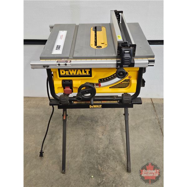 DEWALT Model DWE7480 Jobsite Table Saw w/Foldable Stand
