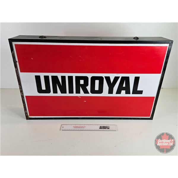 Vintage UNIROYAL Double Side Advertising Store Sign