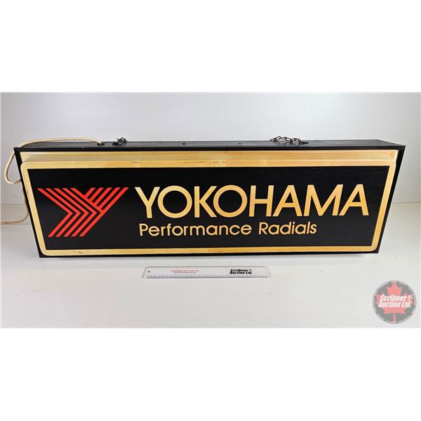 Vintage YOKOHAME Light Up Double Side Advertising Sign