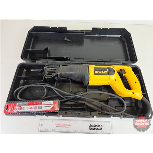 DEWALT Model DW304P Reciprocating Saw w/Carry Case & Blades