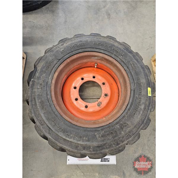 Skid Steer Tire & Rim : Bobcat 10-16.5 Heavy Wall