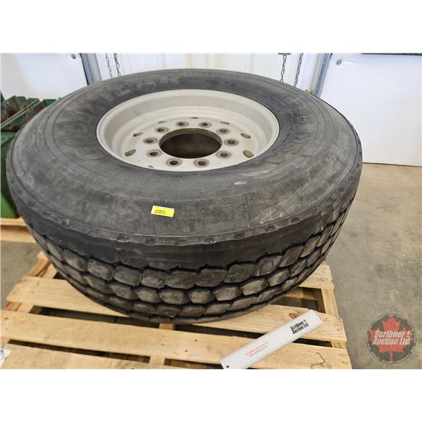 Tire w/Aluminum Bud Rim : Goodyear 425/65R22.5