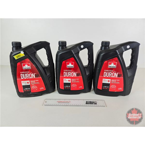 OIL (3 Jugs) : Petro-Canada SAE 15W-40 Duron HP Heavy Duty Diesel Oil (4 Liter Jugs)