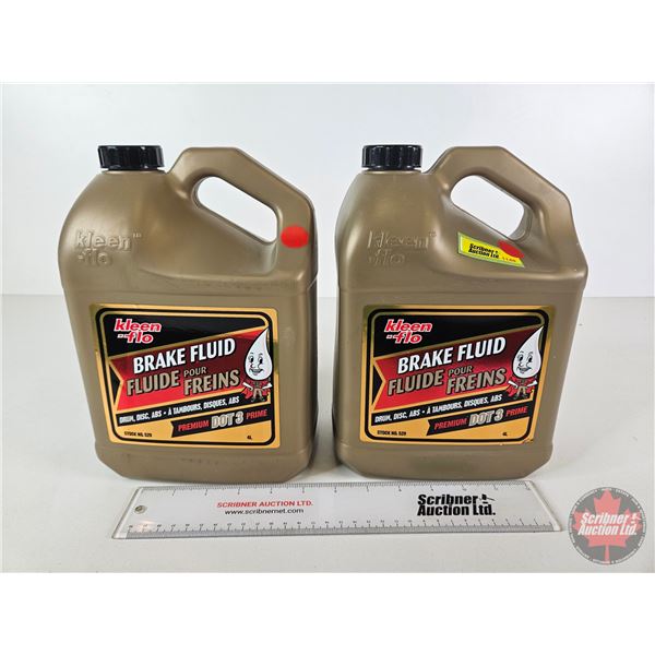 Brake Fluid (2 Jugs) : Kleen-Flo Premium Dot 3 Prime (4L Jugs)