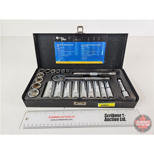 Ultra Pro 3/8" Drive Socket Set : 6 Point SAE (23 Piece)