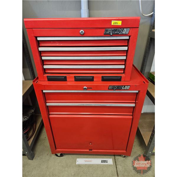 Waterloo Shop Series Two Piece Rolling Tool Box w/Contents