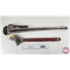 Image 1 : Westward Aluminum Heavy Duty 36" Pipe Wrench & Westward 24" Vanadium Crescent Wrench