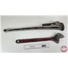 Image 5 : Westward Aluminum Heavy Duty 36" Pipe Wrench & Westward 24" Vanadium Crescent Wrench