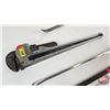 Image 4 : PTA 24" Aluminum Pipe Wrench, Crow Bars (2) & Powerfist 24" Screwdriver