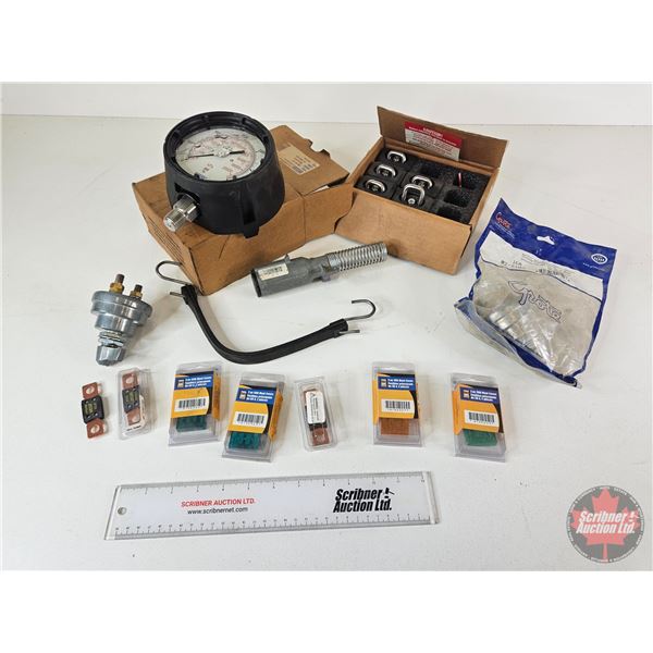 Truck Bed Tie-Down Anchors, Pressure Gauge, Battery Master Disconnect Switch, Fuses, etc