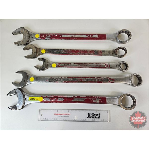 Large Combination Wrenches (5) : 1-7/8" & 1-13/16" & 1-5/16" (2) & 1-7/16" & 2"